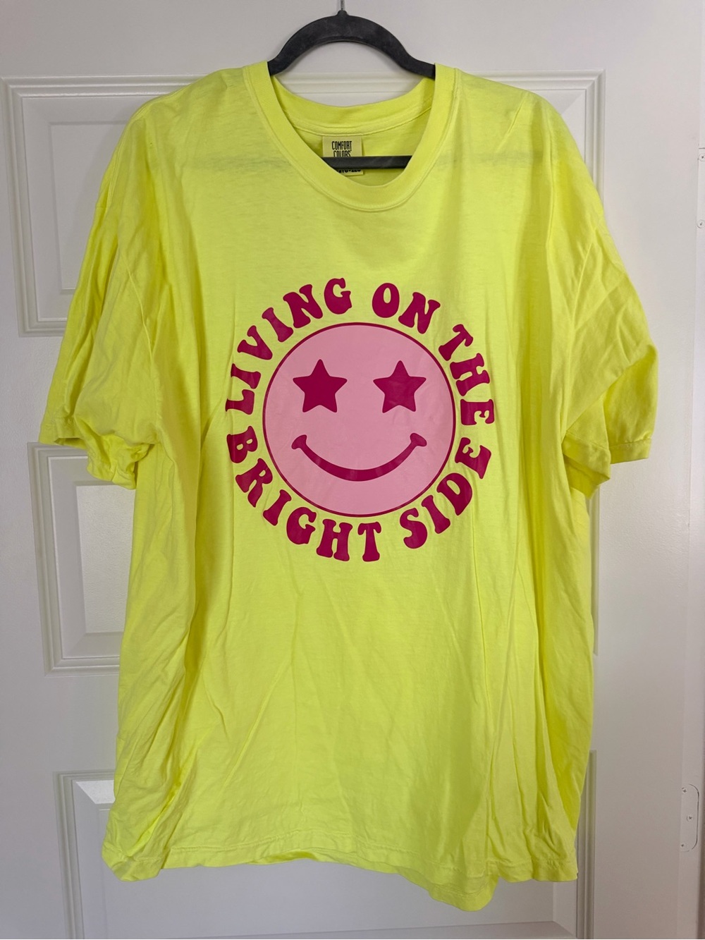Neon Yellow "Living on the Bright Side" Graphic Tee